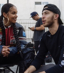 Cole Cook with his sister Alicia Keys